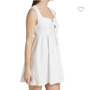 MATTHEW BRUCH APRON COTTON POPLIN MINI DRESS